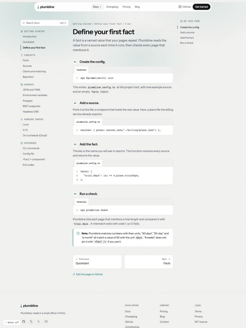 Launchday docs page
